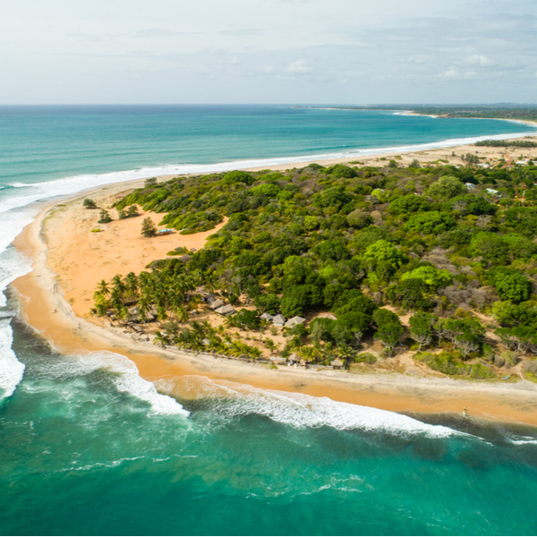 waves breaking at beach in Arugam Bay sri lanka