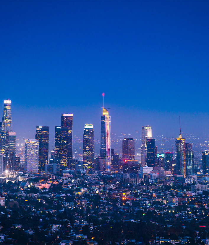 Los Angeles skyline at night