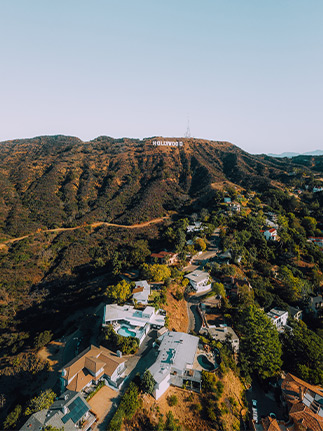 Hollywood hills in Los Angeles