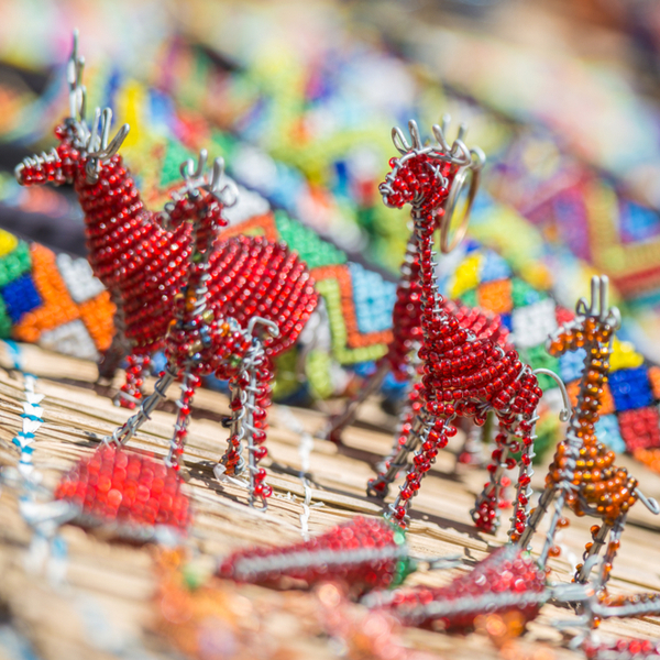 crafts at a market in kenya