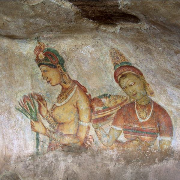 cave artwork at sri lanka's cultural triangle