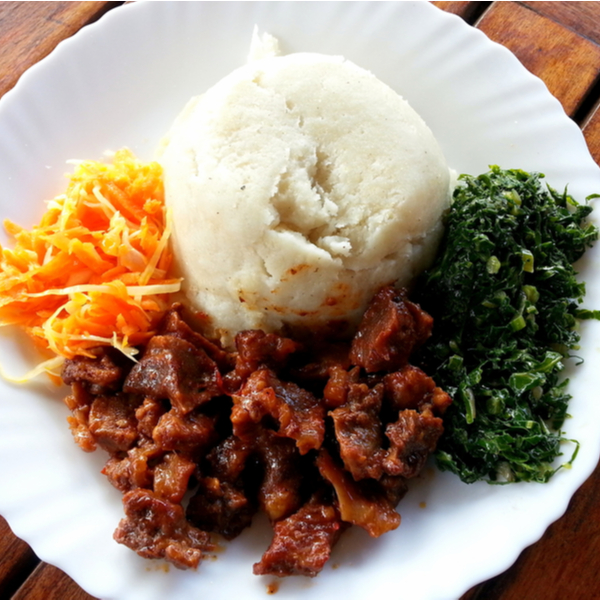 ugali and stew, traditional kenyan food