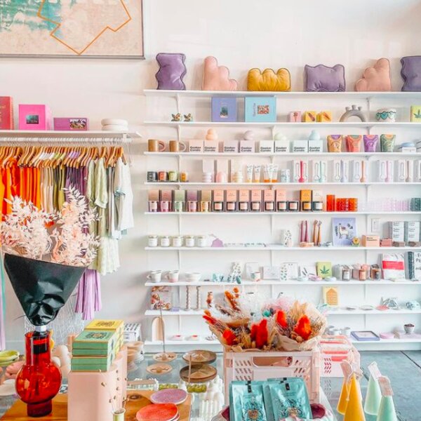 colourful craft products at independent shop los angeles