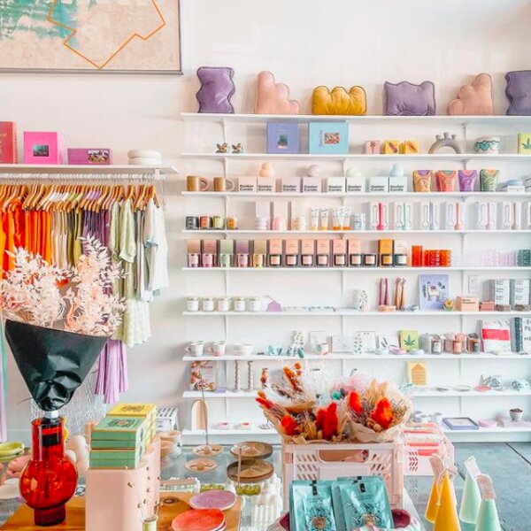 colourful craft products at independent shop los angeles