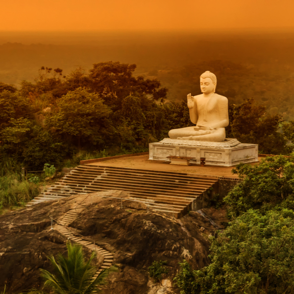 buddha statue in mihintale in sri lanka