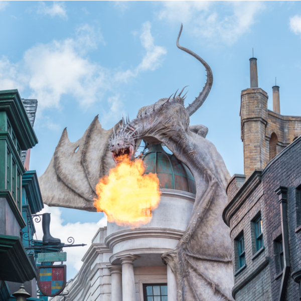 dragon at harry potter park in orlando's universal studios