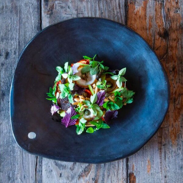 healthy dinner at a los angeles restaurant