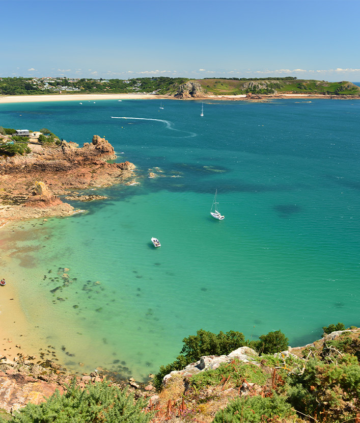Beauport and St Brelade Bays, Jersey, U.K