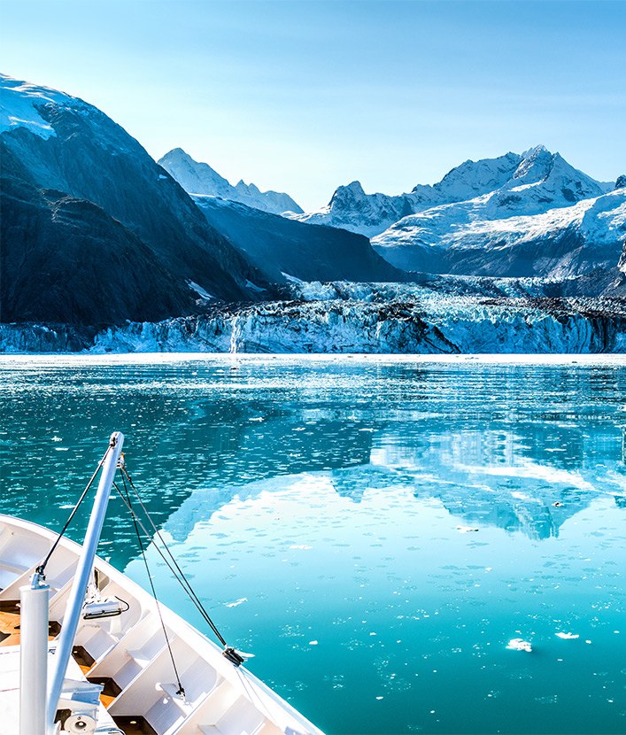 glacier scene in alaska