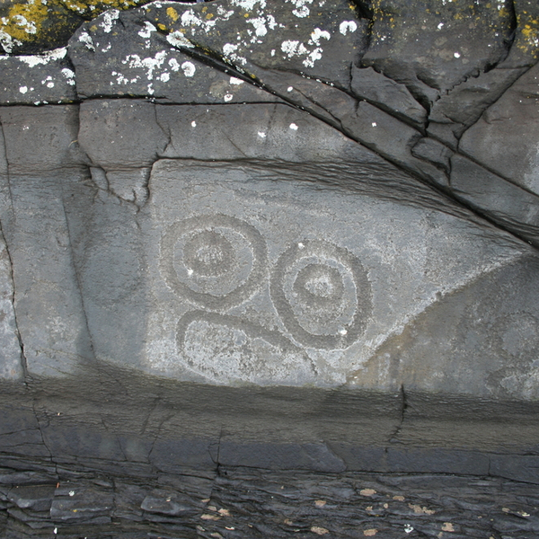 rock carvings at alaska beach