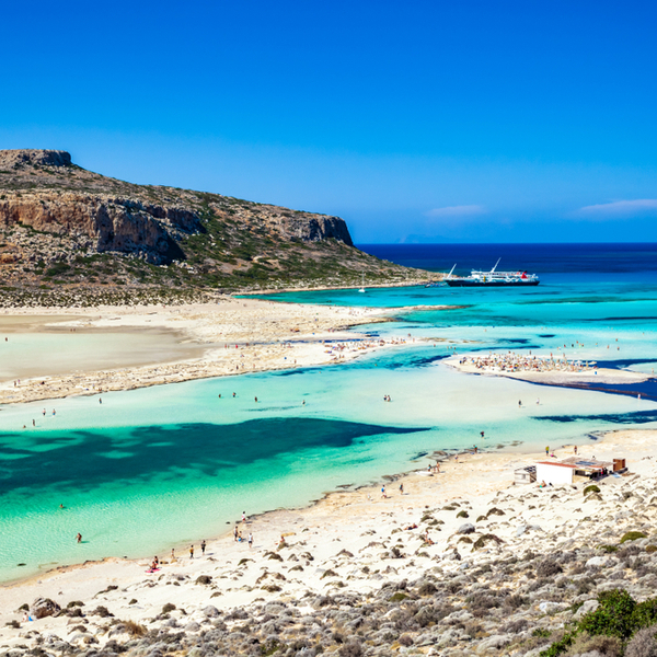 beautiful lagoon on crete