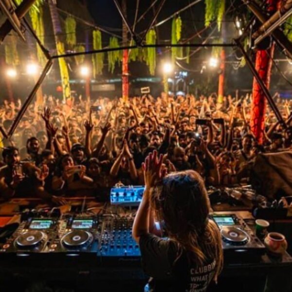 people dancing at hilltop club in goa