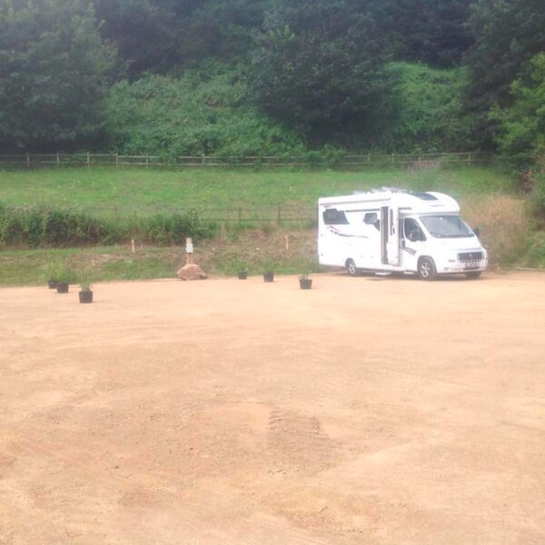 motorhome at stopover site in jersey