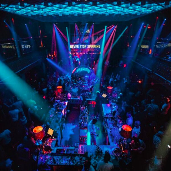 strobe lights at club in sofia