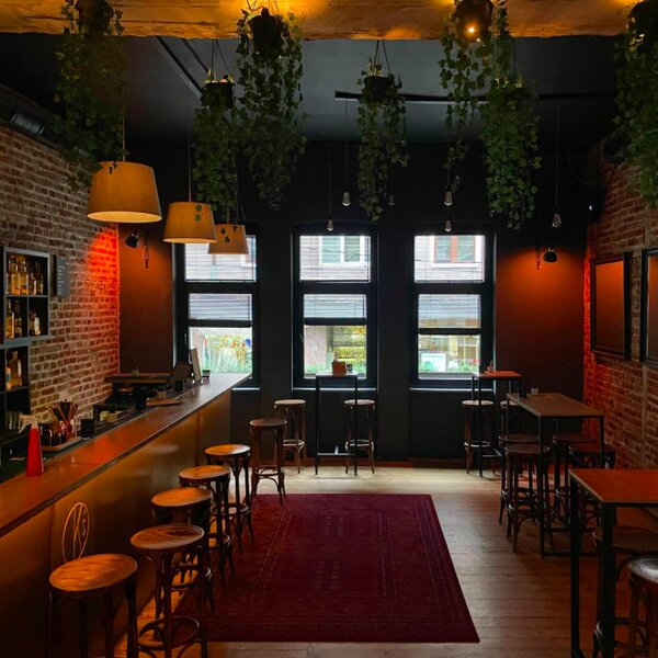 stylish interior at bar in sofia