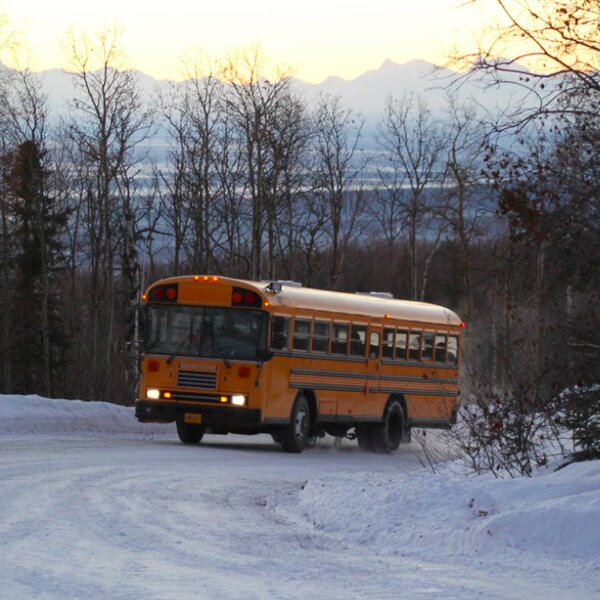 converted bus alaska ski resort