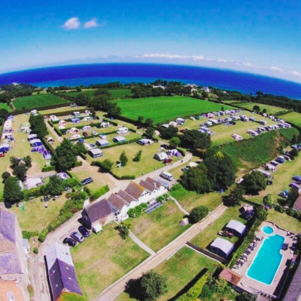 aerial view of jersey campsite