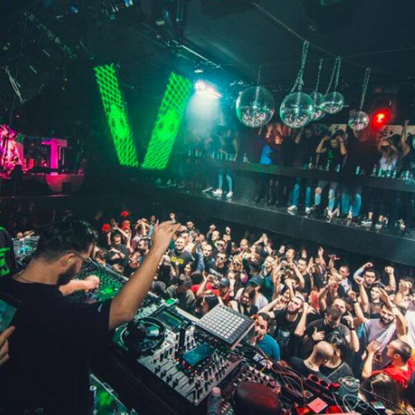 dj playing at a club in sofia
