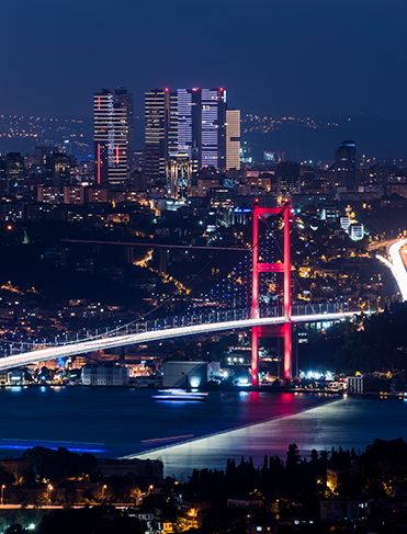 Istanbul Bosphorus Bridge at night | Camlica Hill