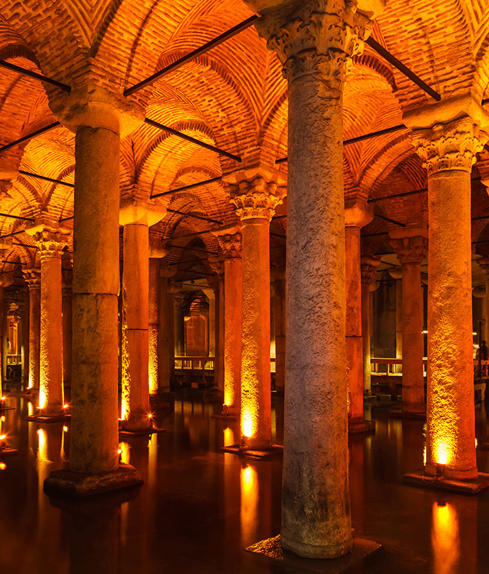 Underground Basilica Cistern (Yerebatan Sarnici) in Istanbul