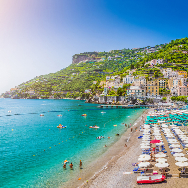 Minori beach on the amalfi coast