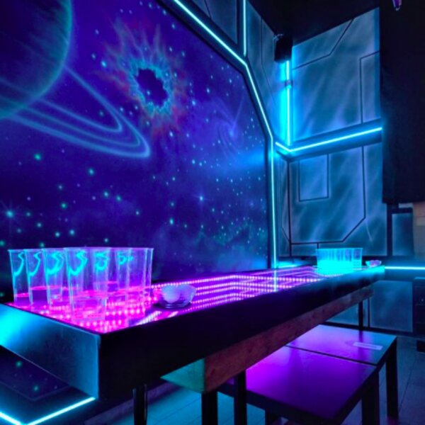 neon lights at krakow pub