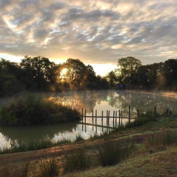 sunset at devon campsite