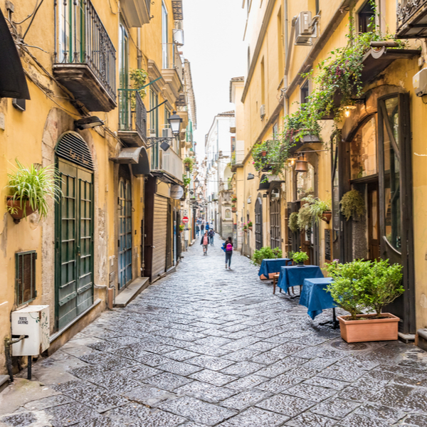 salerno old town on the amalfi coast