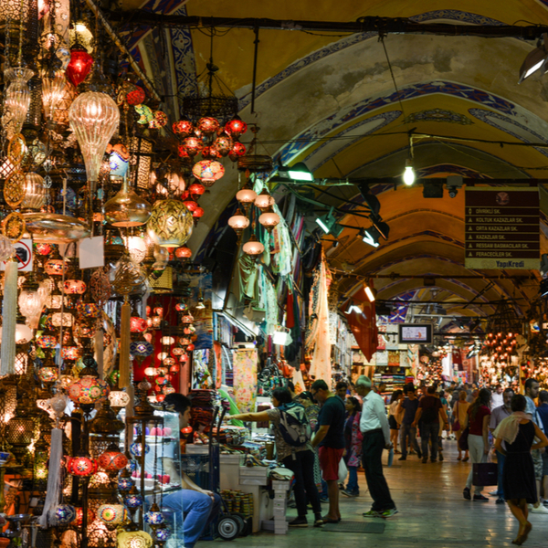 shopping at the grand bazaar in istanbul
