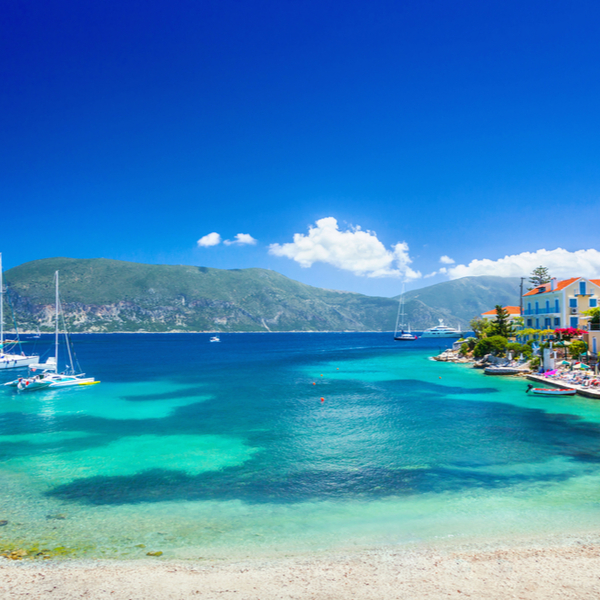 pretty fishing village in kefalonia