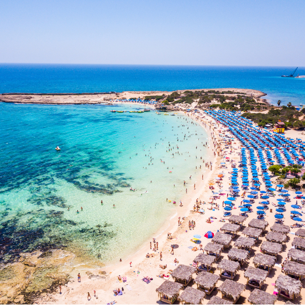 popular sandy beach in ayia napa