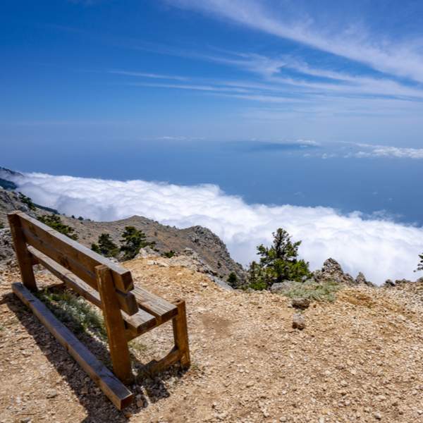 view over kefalonia from mount ainos