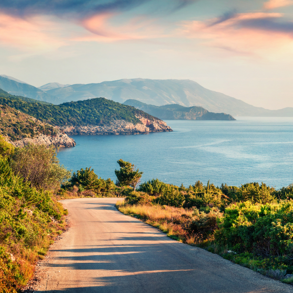 road by sea in kefalonia