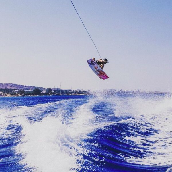 person doing watersports in ayia napa