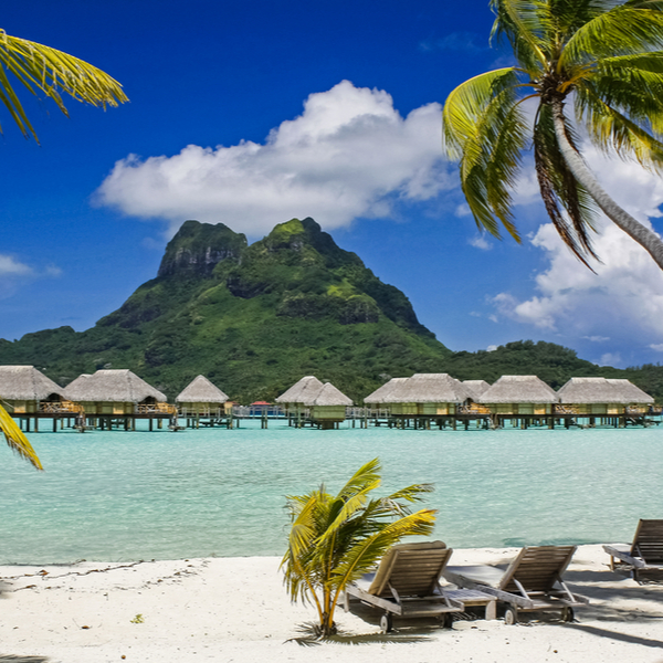 beautiful beach in bora bora