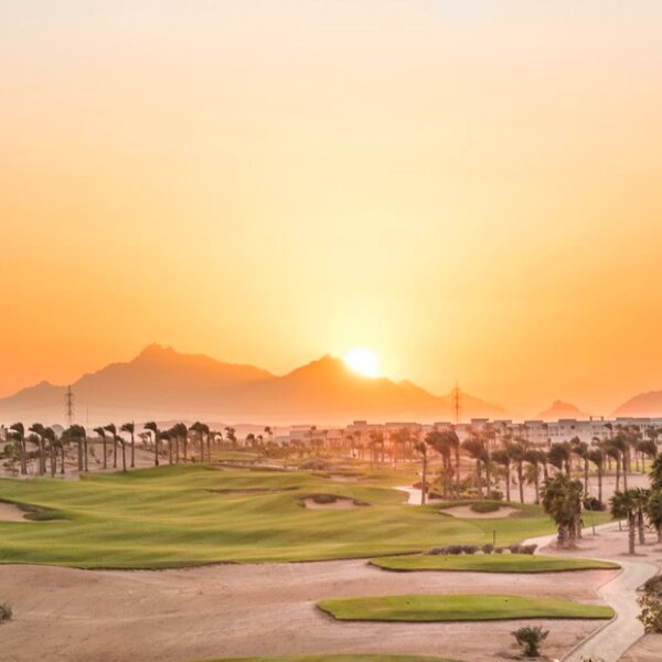 sunset at hurghada golf course