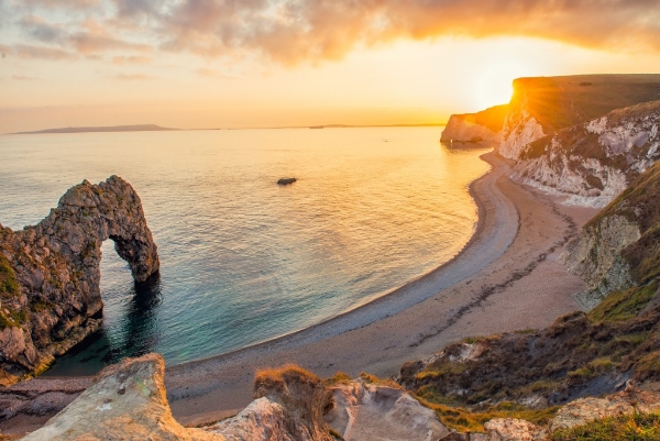 Durdle Door at sunset