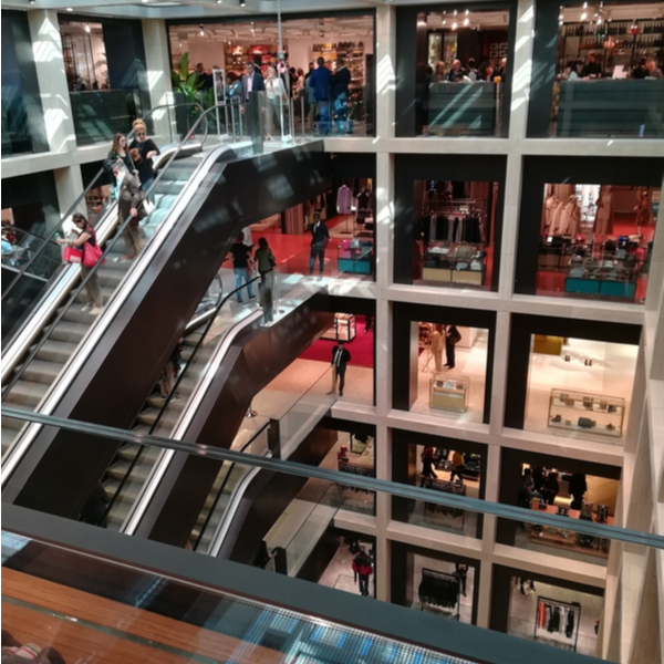 shopping mall in milan