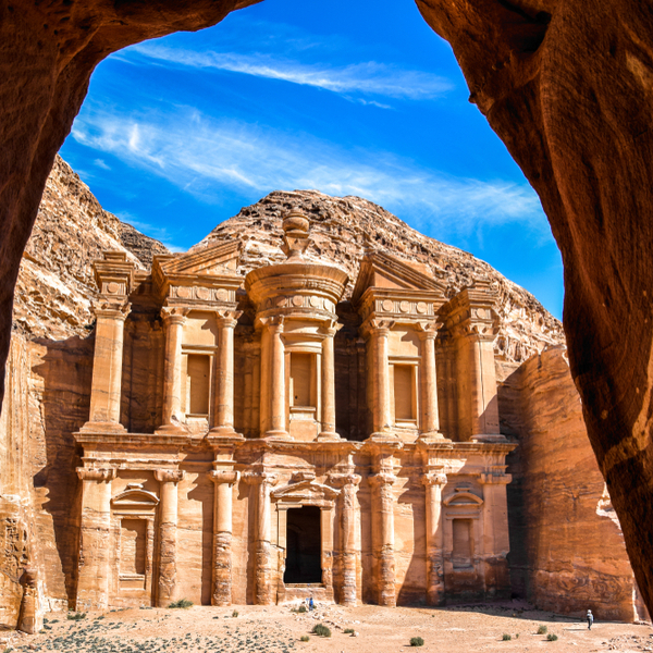 view of petra in jordan