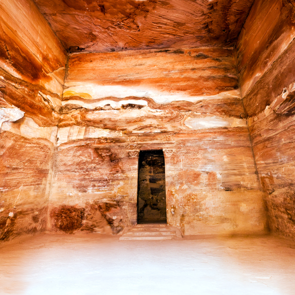 interior of petra tomb