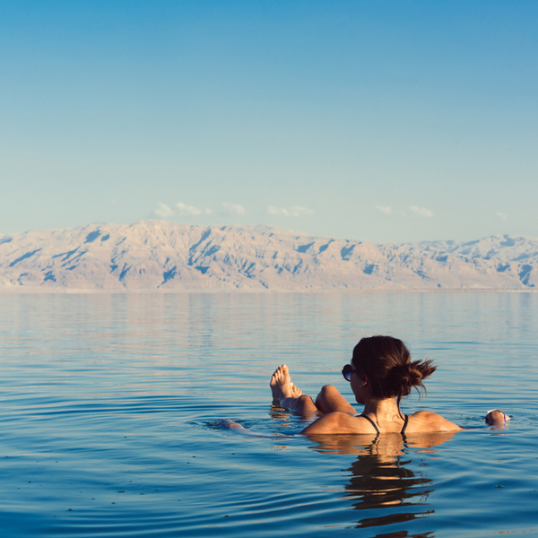 floating on the dead sea