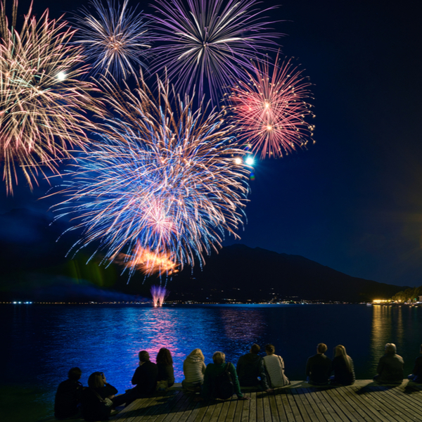 fireworks at lake garda festival