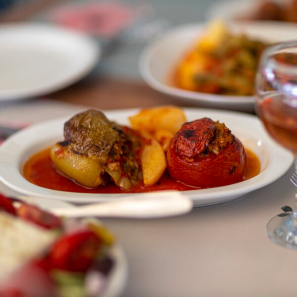 dining at restaurant in athens