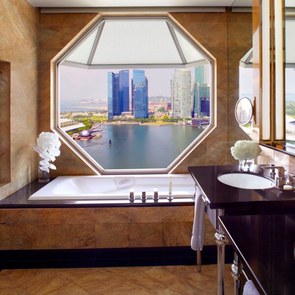 singapore hotel with bathtub with city view