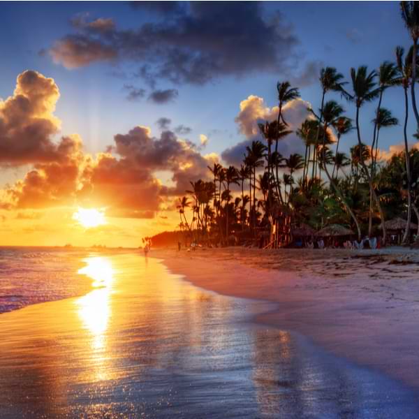 sunset at st lucia beach