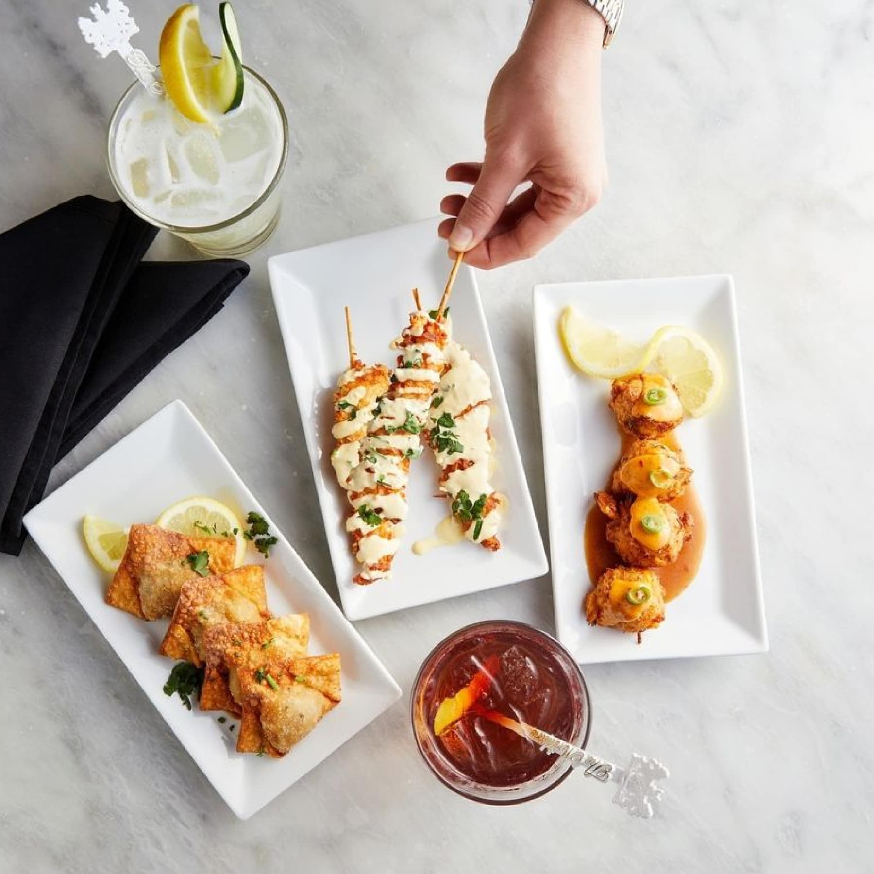 A selection of meals at Monteleone Bar