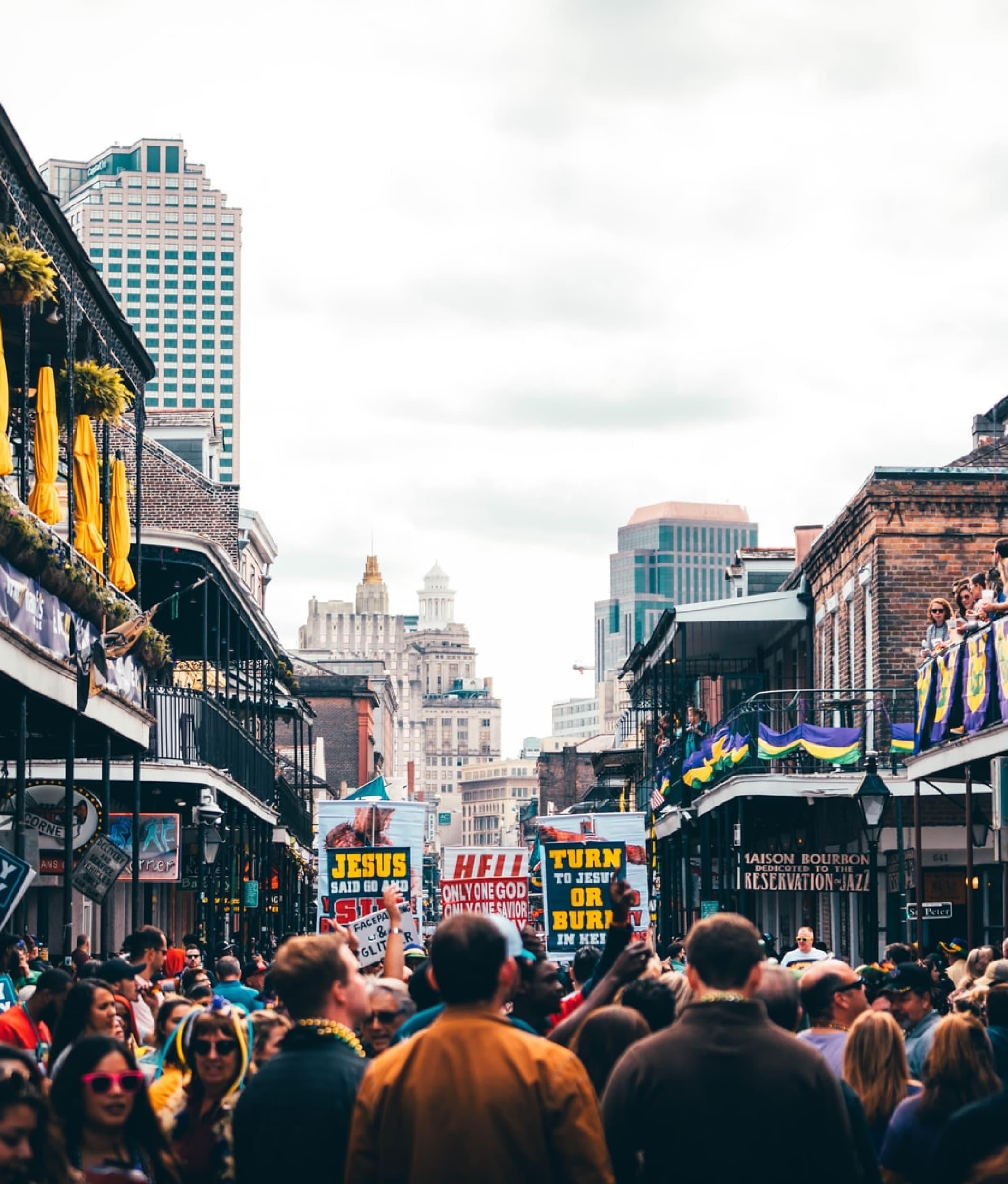 People in the streets of New Orleans