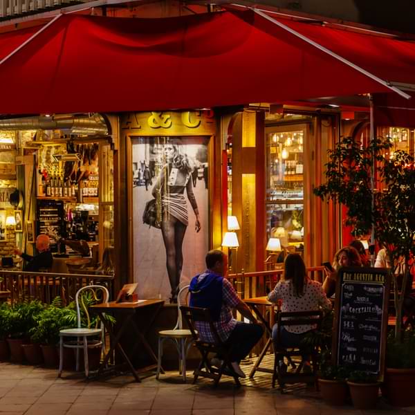 evening at bar in seville