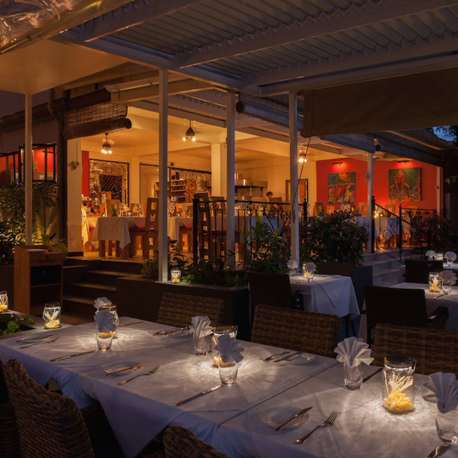 La Repaire restaurant in the La Digue