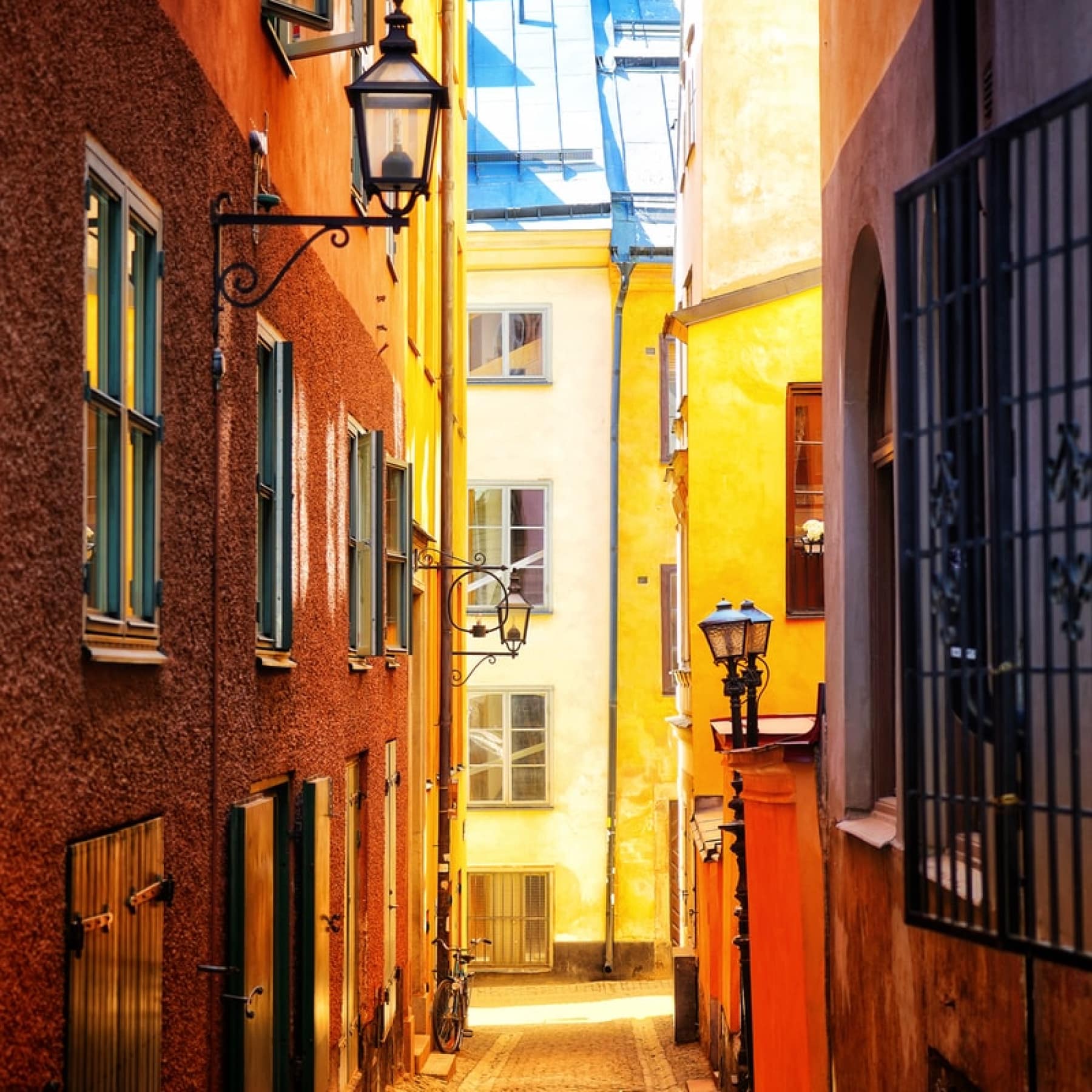 Colourful streets of the Old Town in Stockholm - things to do in Stockholm